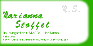 marianna stoffel business card